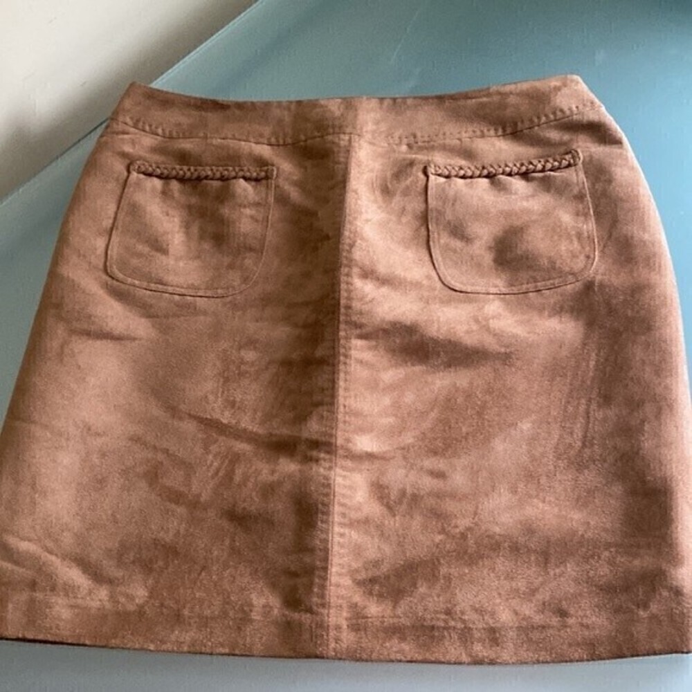 Cato Brown Vegan Suede Mini Skirt Size 12